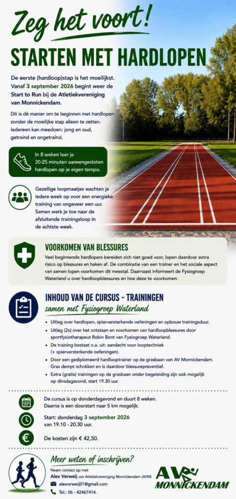 Starten met Hardlopen begint weer op 3 september